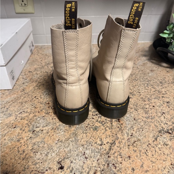 Dr. Martens Women's Light Tan Combat Boots - Picture 2 of 5